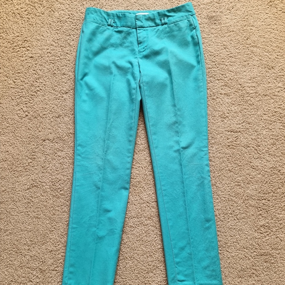 Calvin Klein Sz 4 pants women Mint Color Cotton Blend
